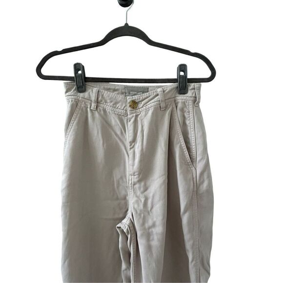Everlane Beige Mid-Rise Tapered Leg Pants Women’s Size 0 - Picture 2 of 7